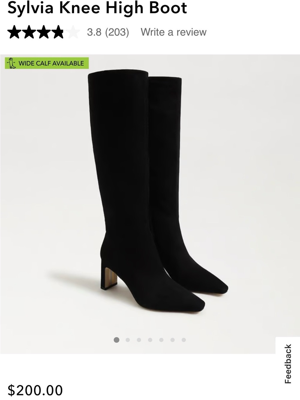 Sam Edelman Sylvia Knee High Boot — Black